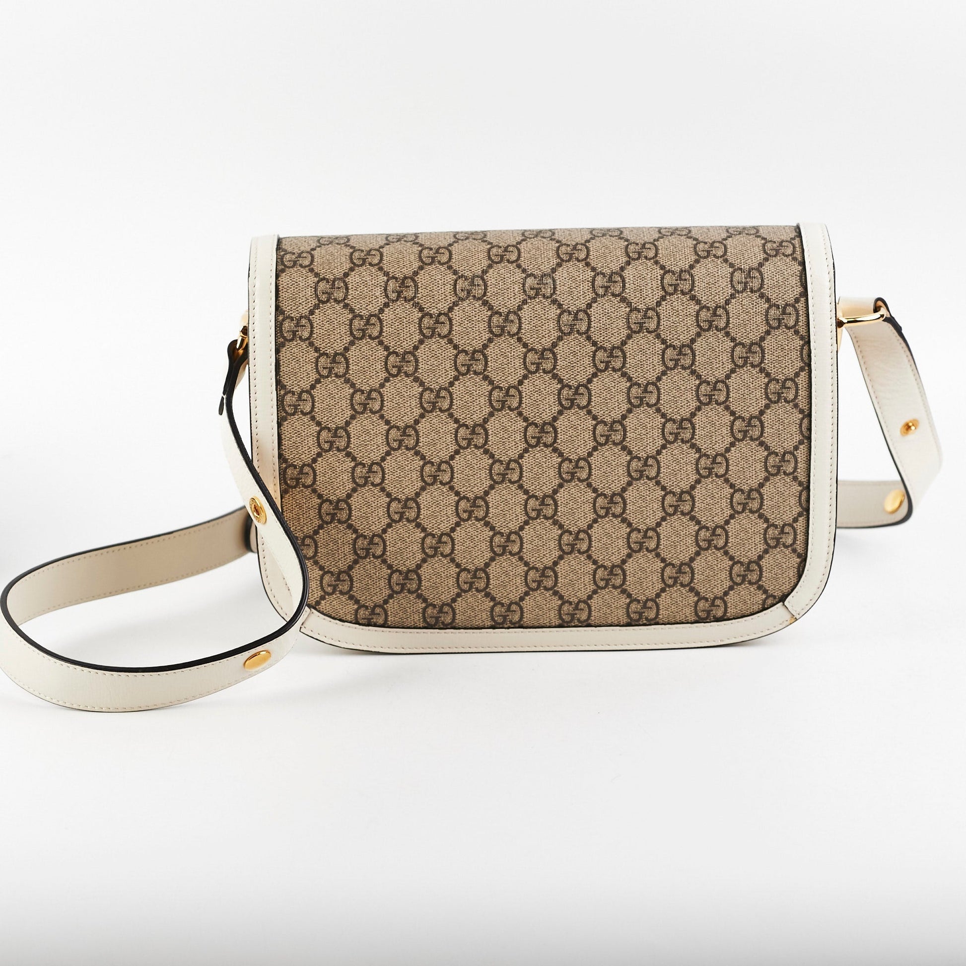 Gucci Horsebit Ivory Shoulder Bag