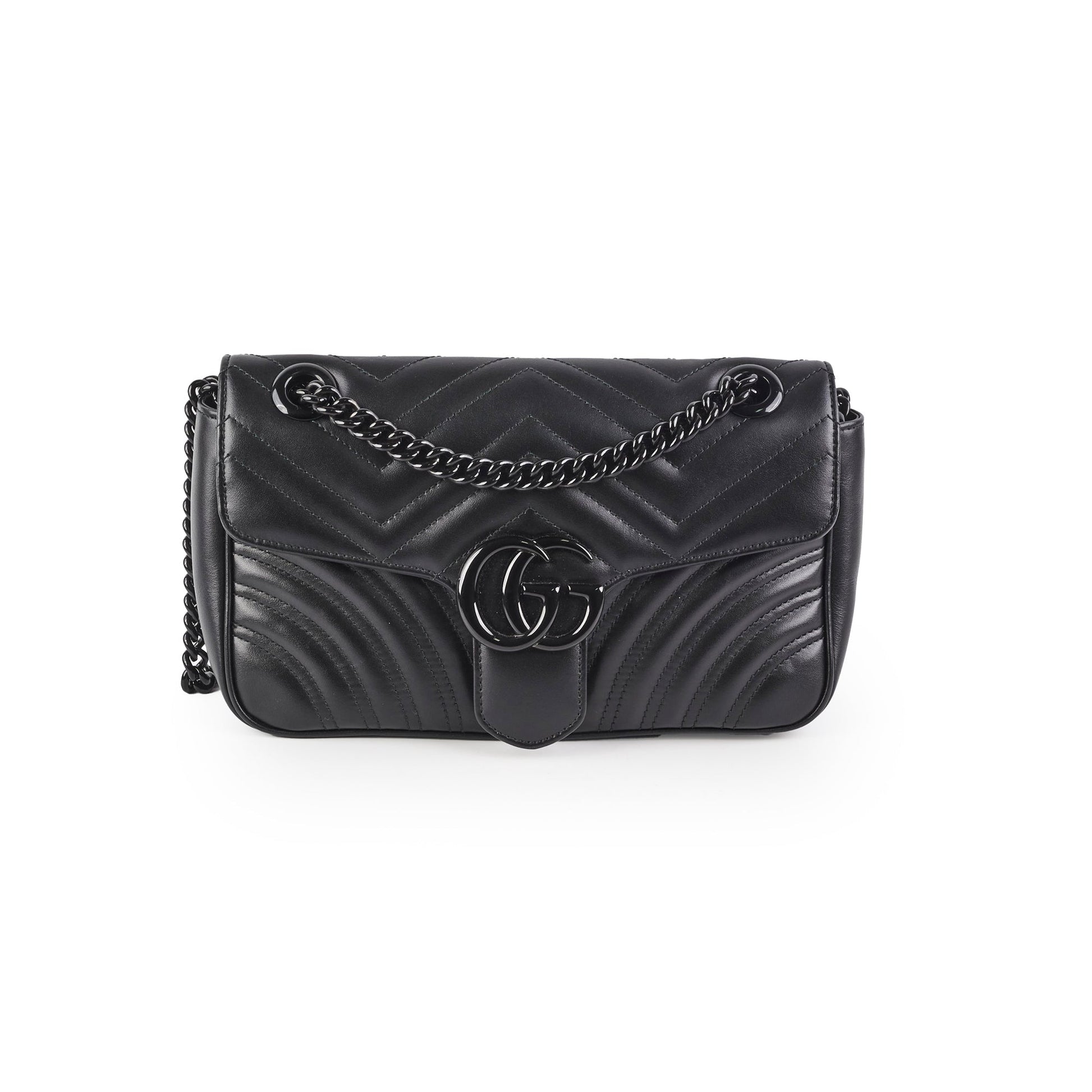 Gucci Marmont Shoulder Bag Black Small Crossbody Bag 6