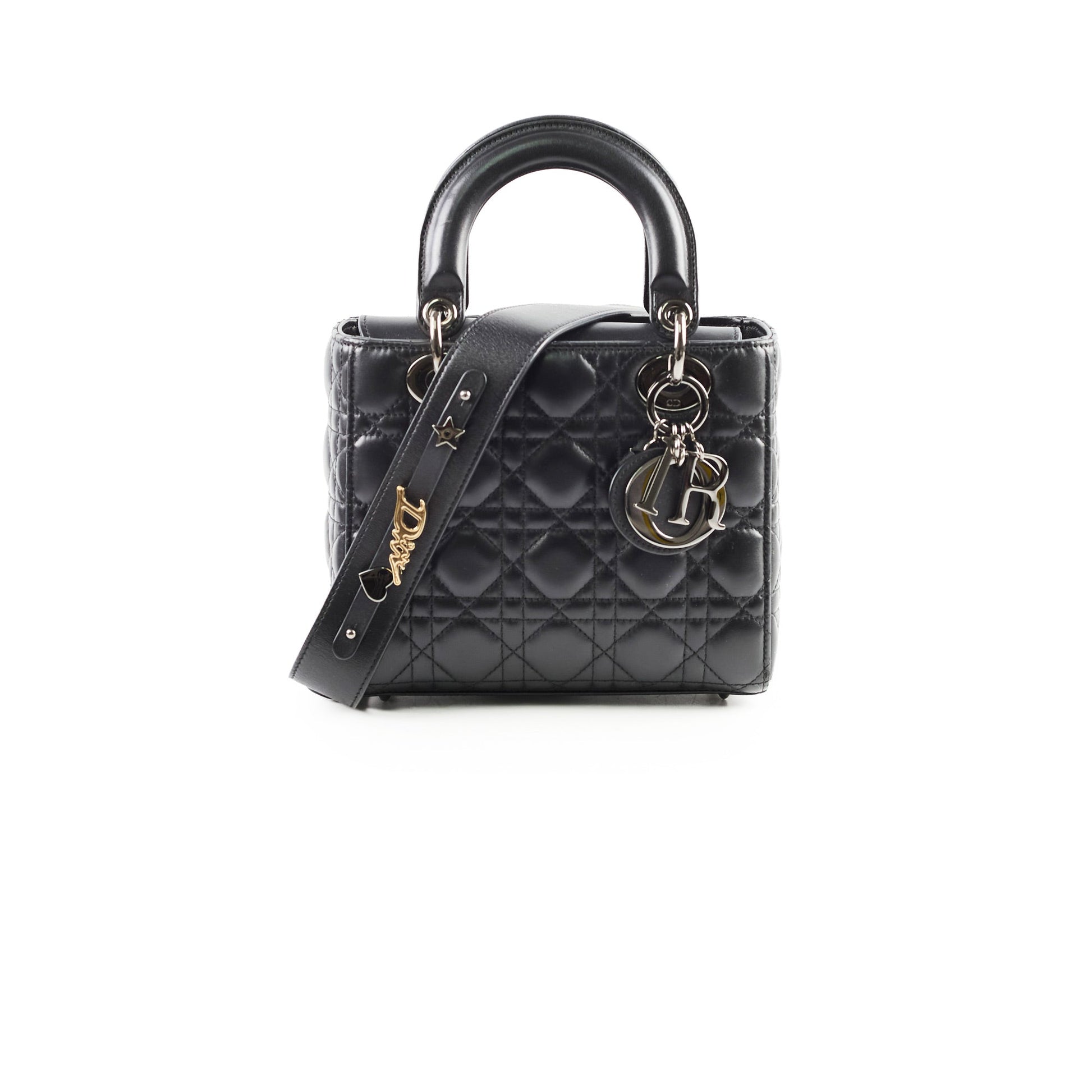 Dior Christian Lady Crossbody Bag Black Small