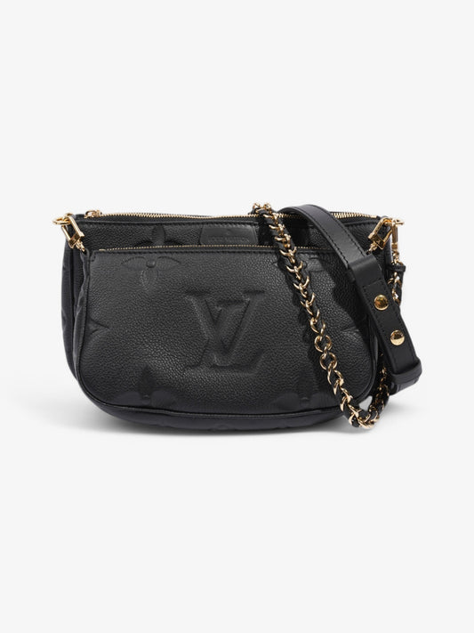 Louis Vuitton Multi Pochette Accessoires Monogram Empreinte Leather Black Clutch Bag