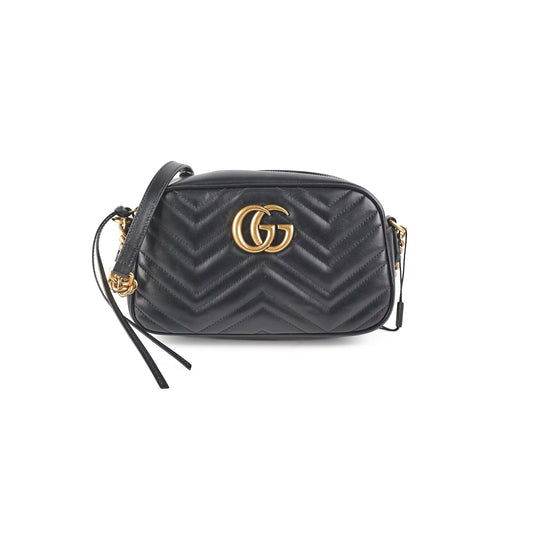 Gucci Marmont Camera Bag Black Small Travel Bag 4