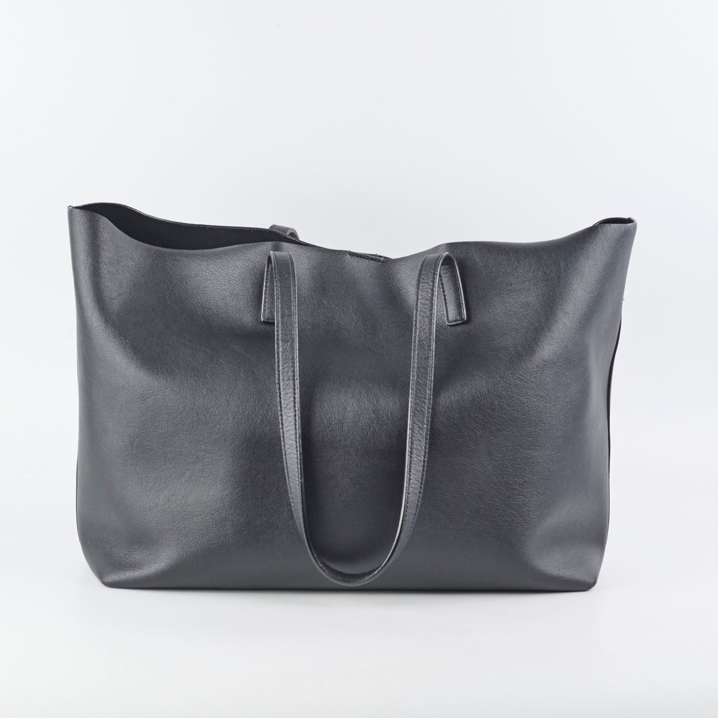 YSL Saint Laurent East West Shopping Shoulder Tote Leather Black Shoulder Bag