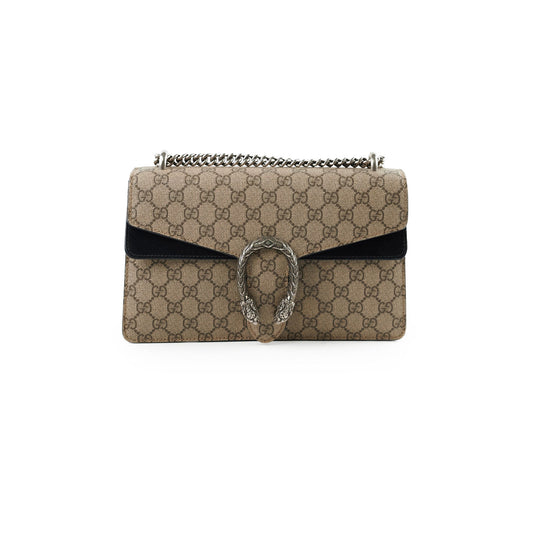 Gucci Dionysus Supreme Shoulder Bag Black Medium