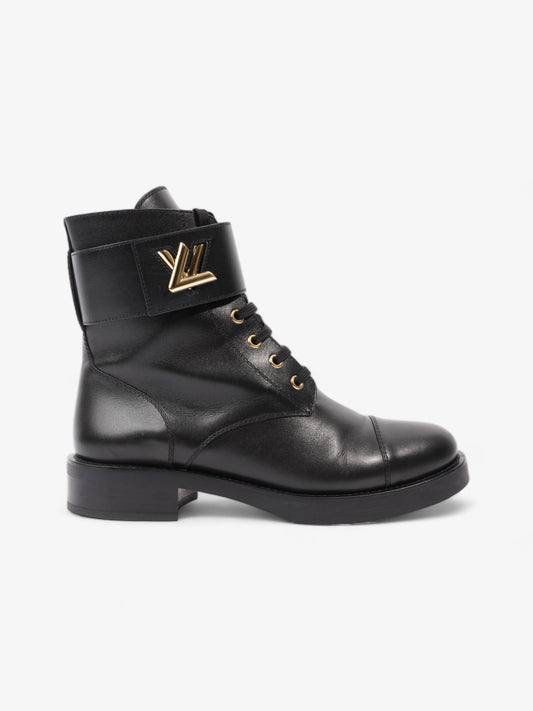Louis Vuitton Wonderland Flat Rangers EU 39.5 UK Black Leather Shoes