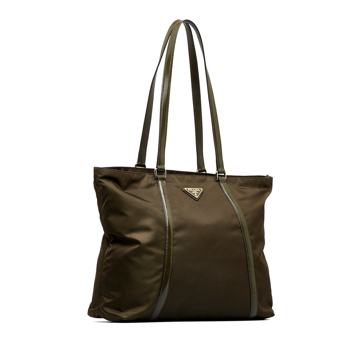 Prada Tessuto Luxury Handbag Canvas Nylon Green Travel Bag