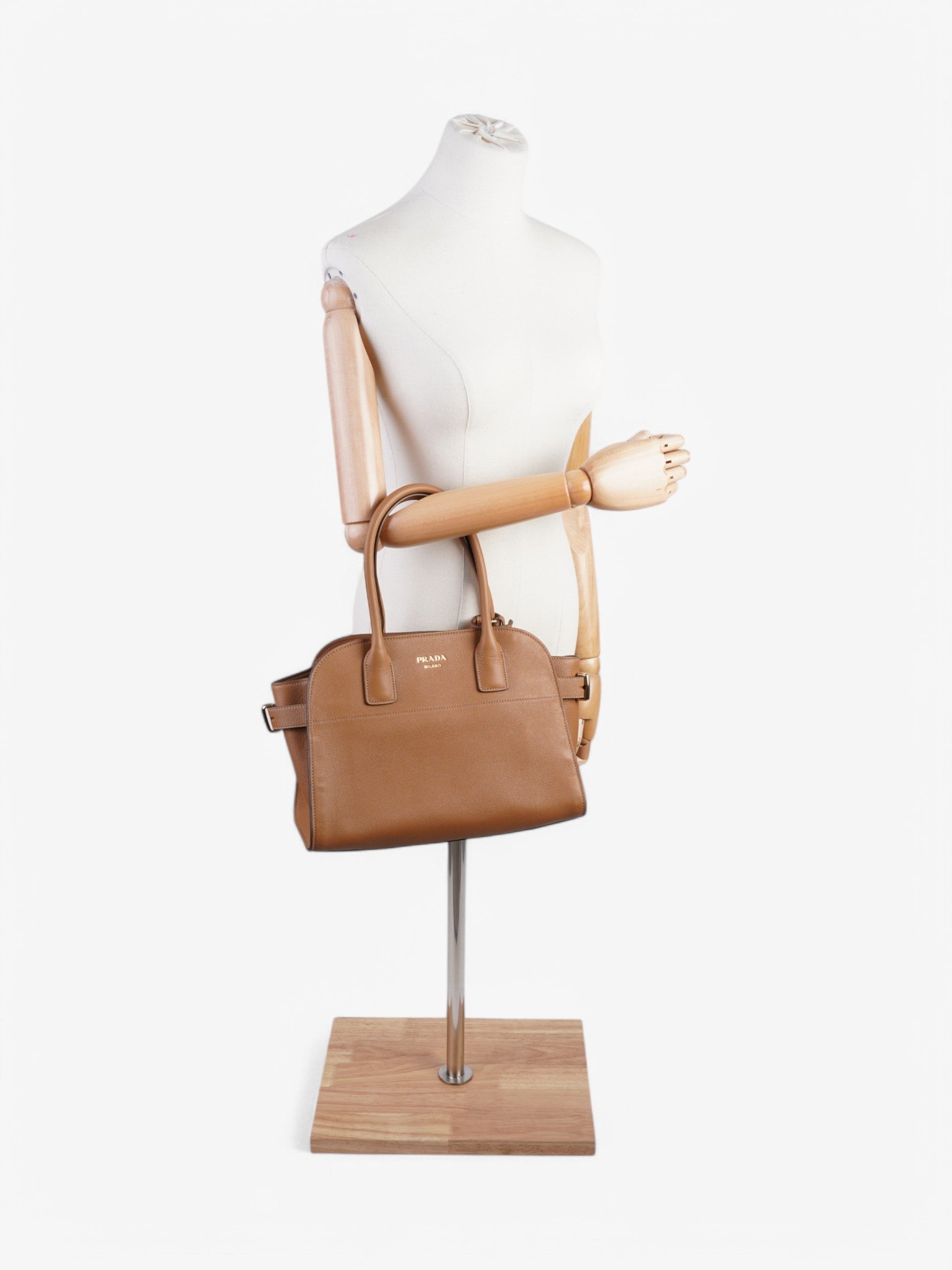 Prada Tote Bag Leather Brown
