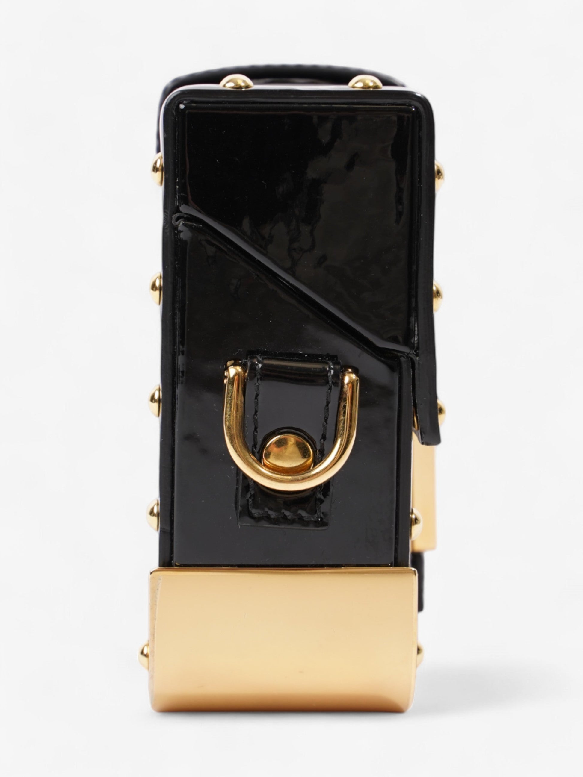 Fendi Truck Crossbody Bag Leather Patent Black