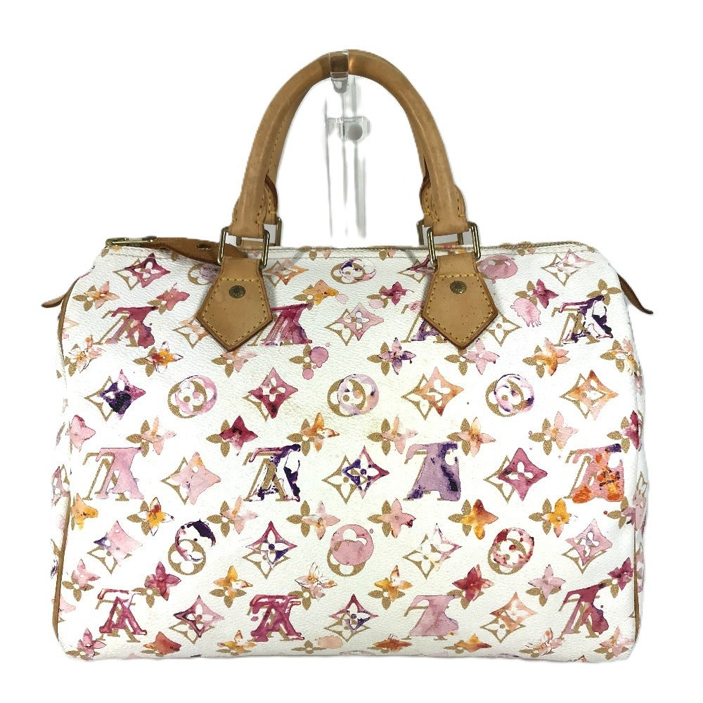 Louis Vuitton M95751 Watercolor VVN Speedy Monogram Canvas White Handbag