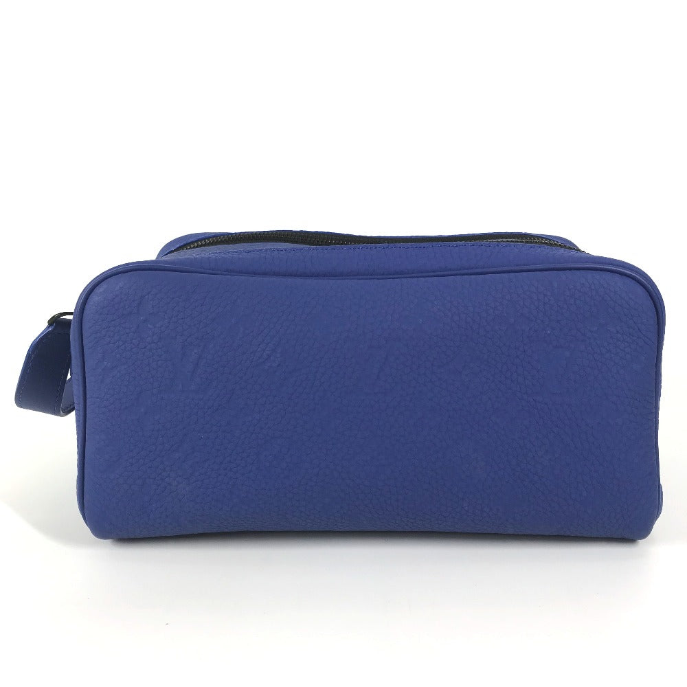 Louis Vuitton M82576 Taurillon Clemence Taurillon Clemence Monogram Leather Blue Clutch Bag