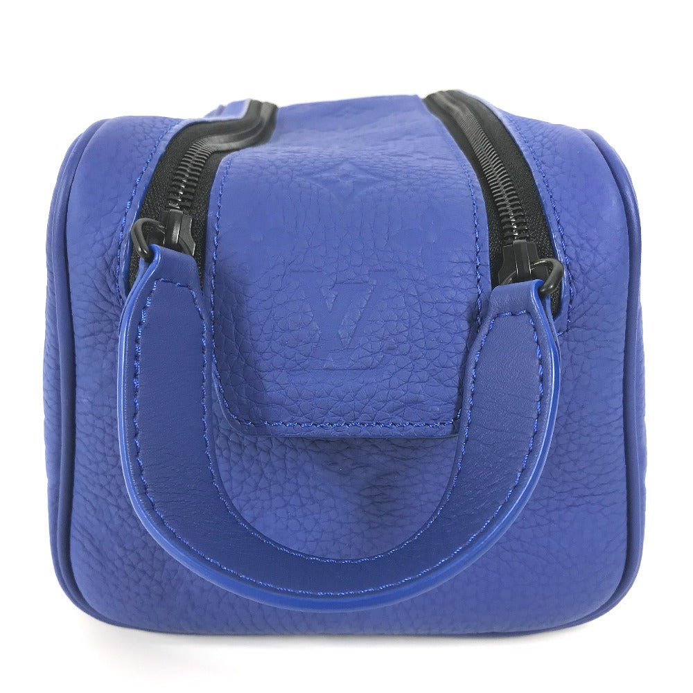 Louis Vuitton M82576 Taurillon Clemence Taurillon Clemence Monogram Leather Blue Clutch Bag