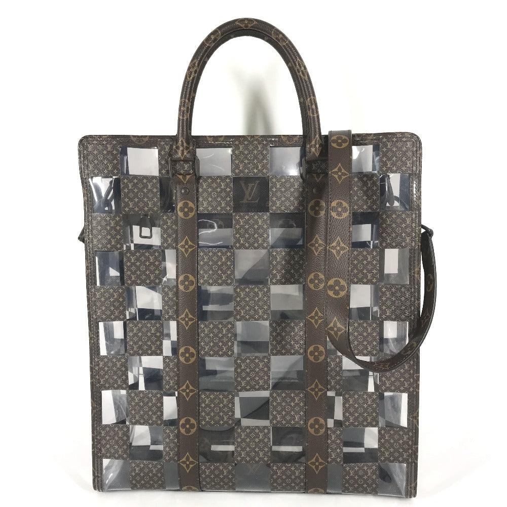 Louis Vuitton M20866 Plastics chess Sac Plat Monogram Canvas Brown Handbag