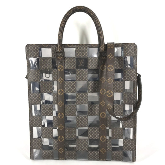 Louis Vuitton M20866 Plastics chess Sac Plat Monogram Canvas Brown Handbag