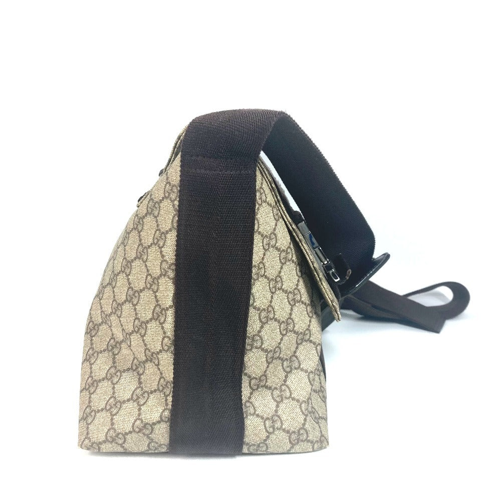 Gucci GG Supreme , GG Plus Leather Canvas Beige Flap Shoulder Bag