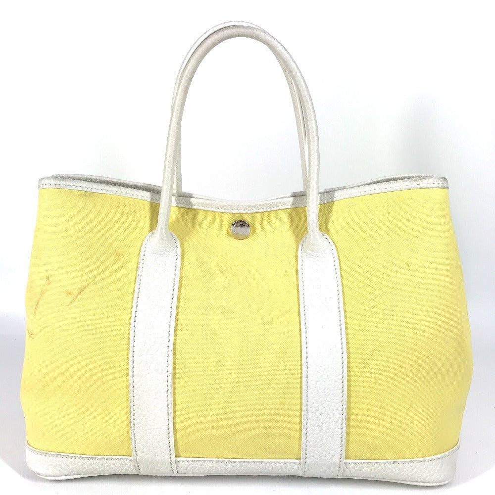 Toile H, Yellow Garden Party Tpm Garden Leather Travel Bag