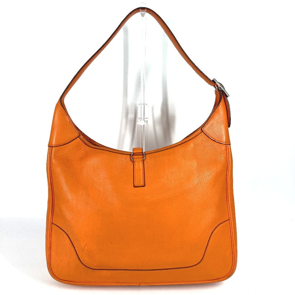Hermes Shoulder Bag Trim Trim Leather Orange