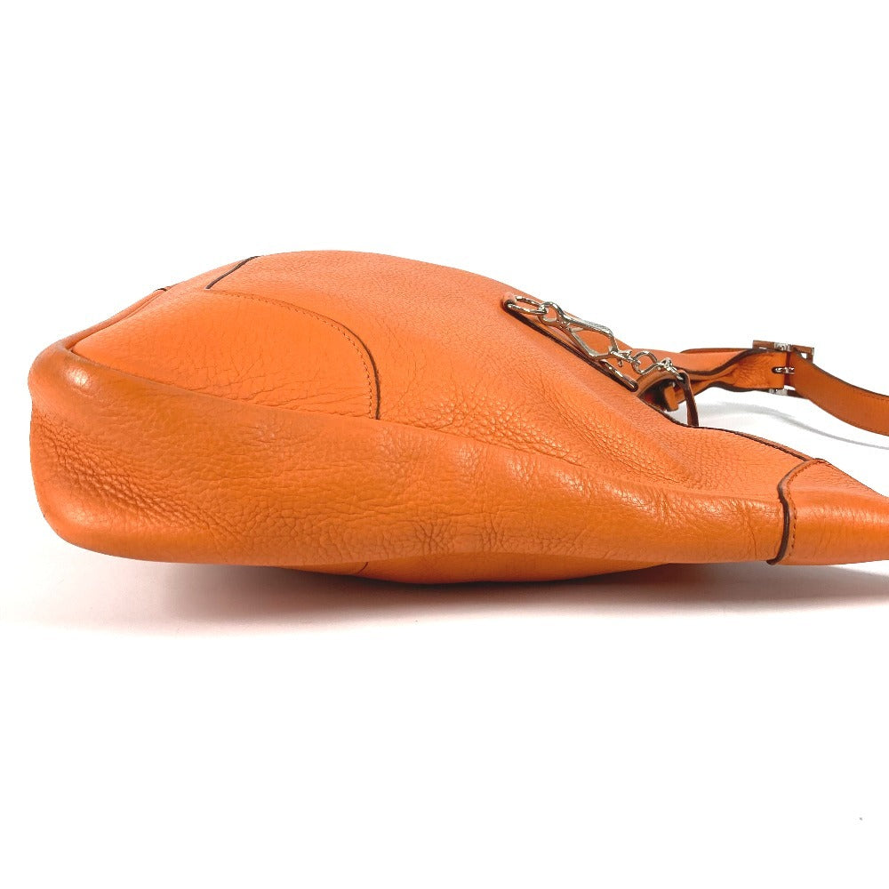 Hermes Shoulder Bag Trim Trim Leather Orange