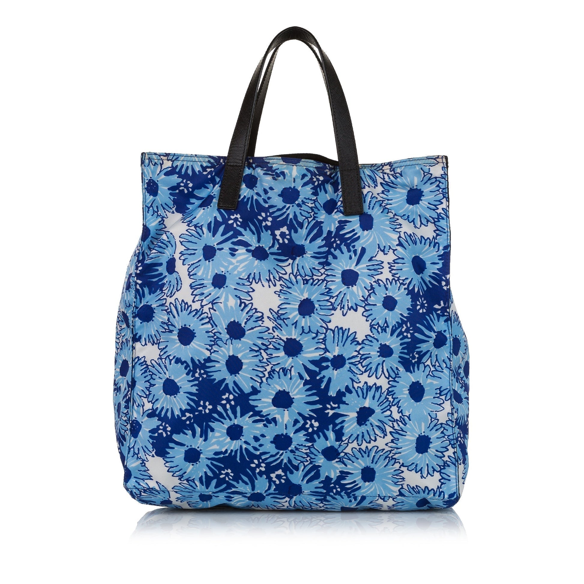 Prada Tessuto Stampato Tote Bag Blue Tote Bag 10