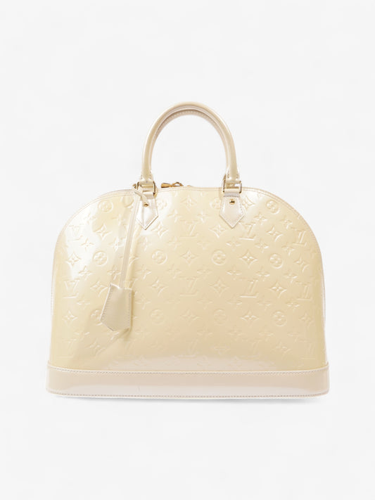 Louis Vuitton Alma Cream Embossed MM Leather Handbag