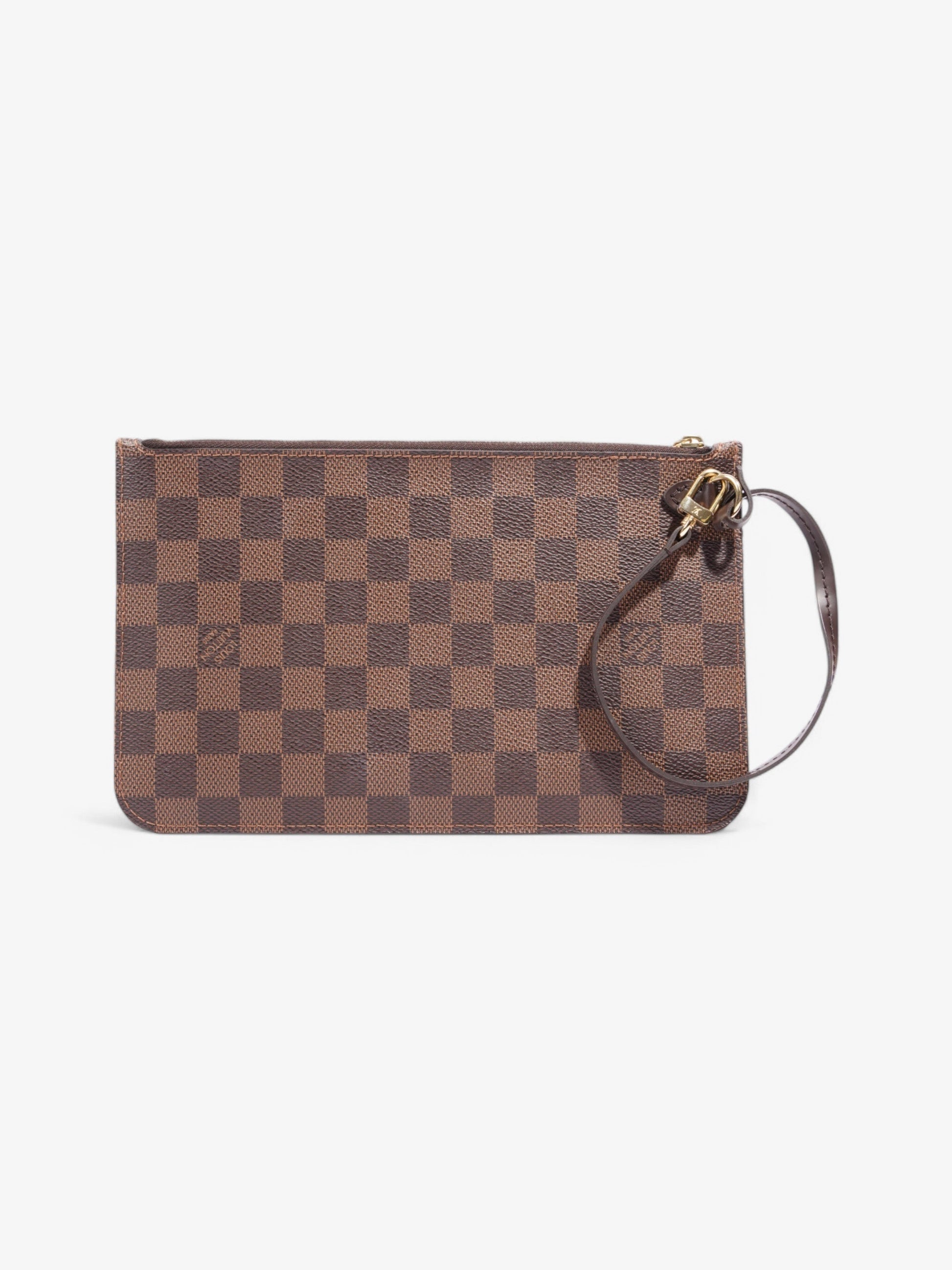 Louis Vuitton Neverfull Pochette Ebene Coated Damier Canvas Coated Canvas Apparel
