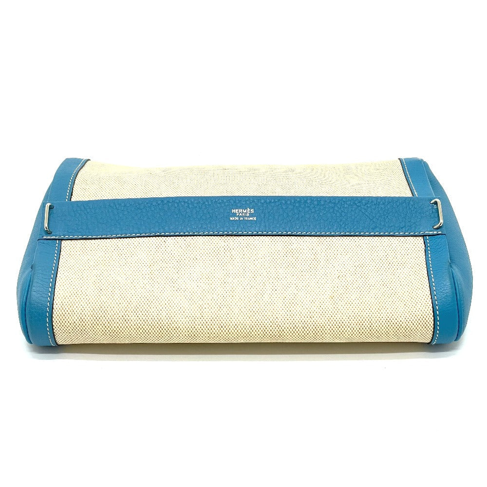 Clutch Bag Toile Ash Taurillon Clemence Equi Blue