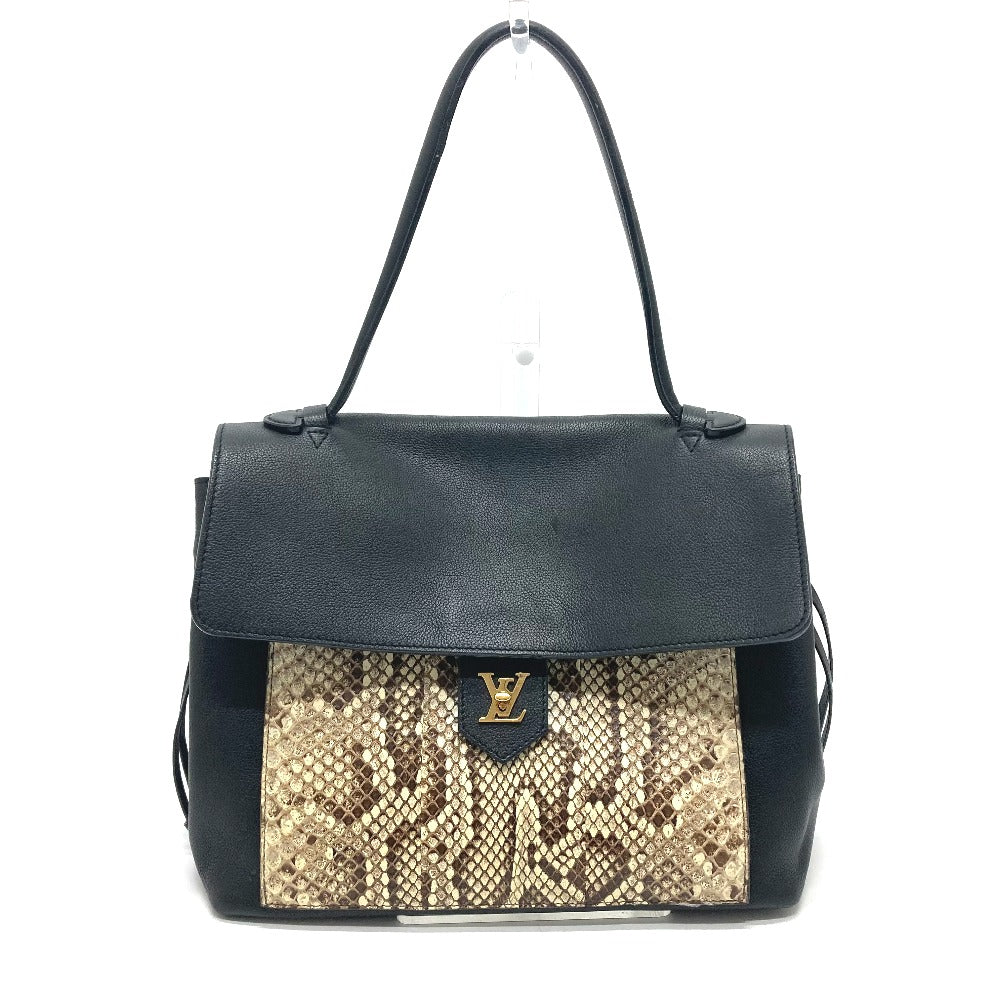 Louis Vuitton N92280 logoMetal Rock Me MM Leather Black Handbag