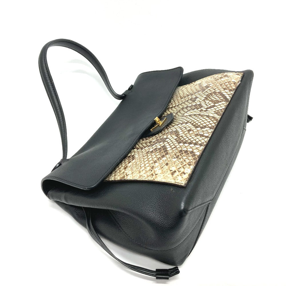 Louis Vuitton N92280 logoMetal Rock Me MM Leather Black Handbag
