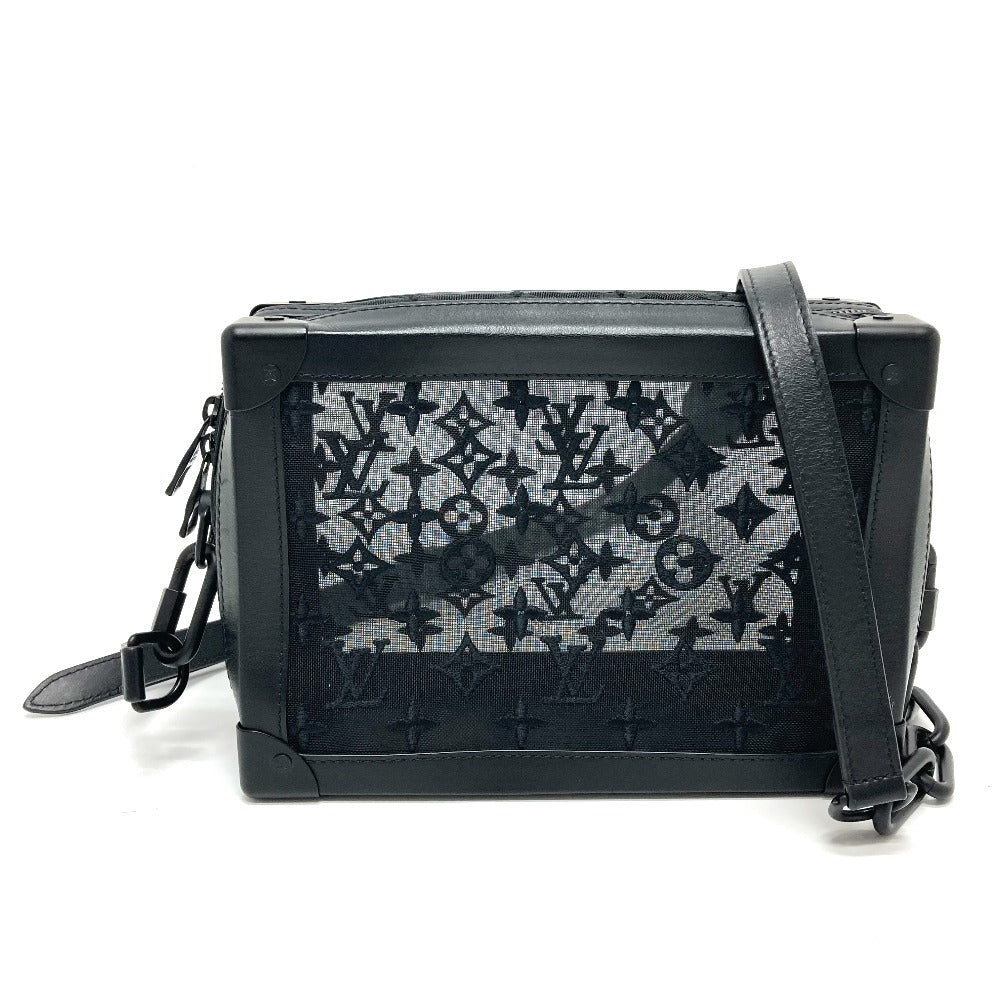 Louis Vuitton M53964 Mesh Embroidery Mesh Soft Monogram Leather Black Shoulder Bag