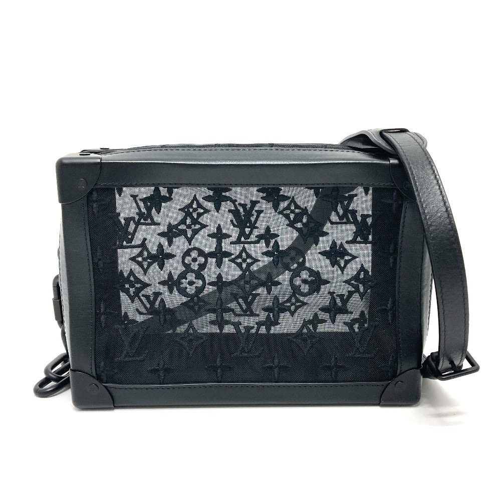 Louis Vuitton M53964 Mesh Embroidery Mesh Soft Monogram Leather Black Shoulder Bag