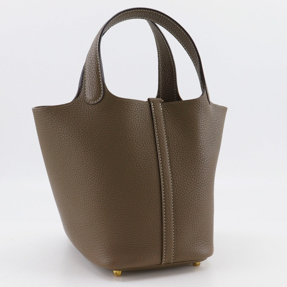 Hermes Handbag Taurillon Clemence Picotan Rock Pm Metal Gold Travel Bag