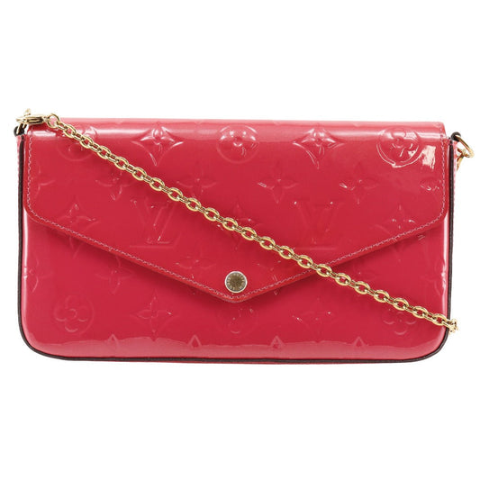 Louis Vuitton M61787 Vernis Pochette Felice Monogram Pink Chain Wallet Case