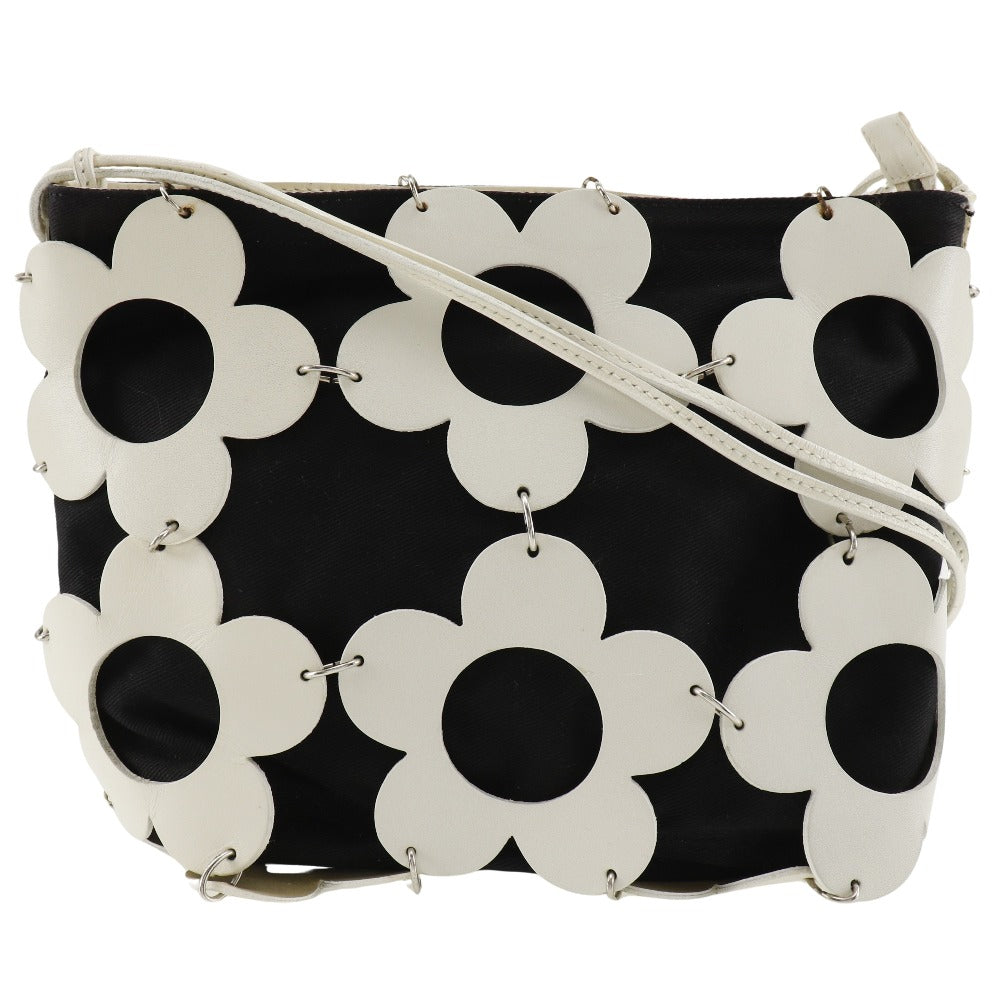 Shoulder Bag , Off White Flour Women Leather Canvas