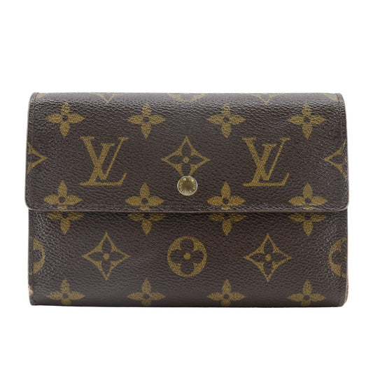 Louis Vuitton Tri-fold M61202 Porto Tresol Etui Monogram Canvas Brown Wallet Case