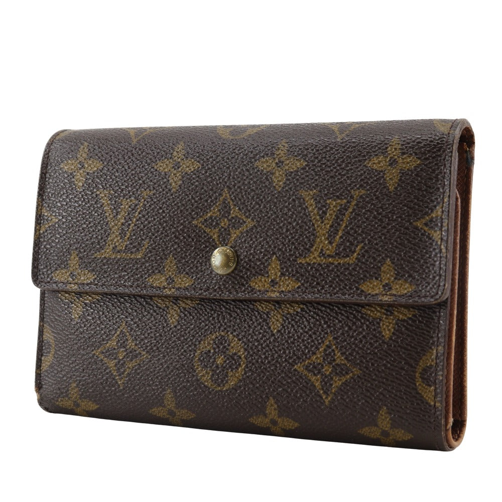 Louis Vuitton Tri-fold M61202 Porto Tresol Etui Monogram Canvas Brown Wallet Case