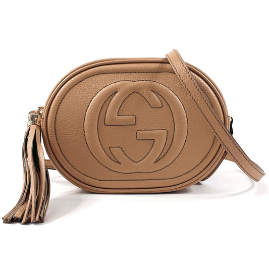 Gucci Soho Leather Beige Shoulder Bag
