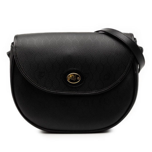 Dior Handbag Honeycomb Coated Crossbody 2 Canvas Black Crossbody Bag