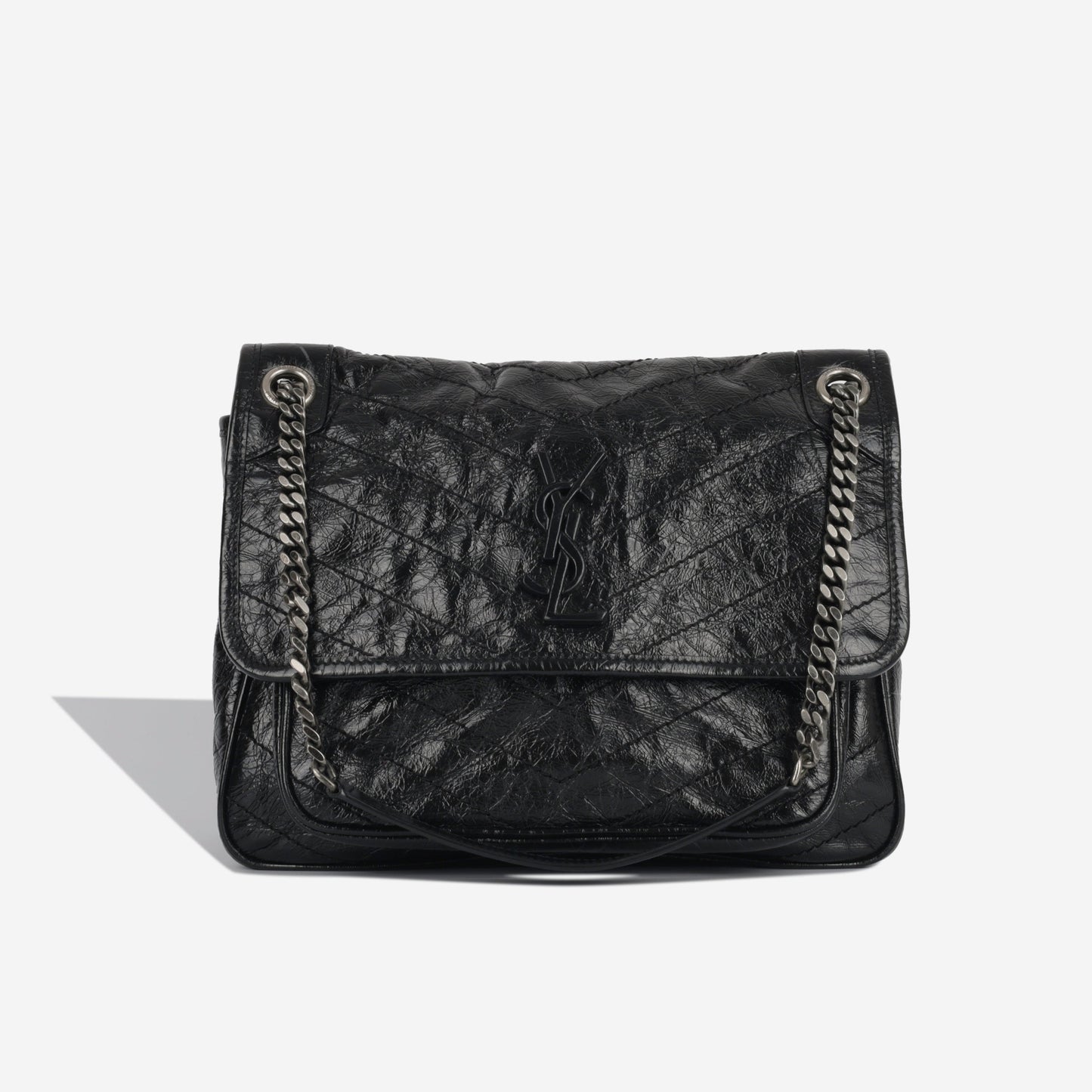 YSL Saint Laurent Niki Bag Medium Crossbody Bag Black Aged Calfskin