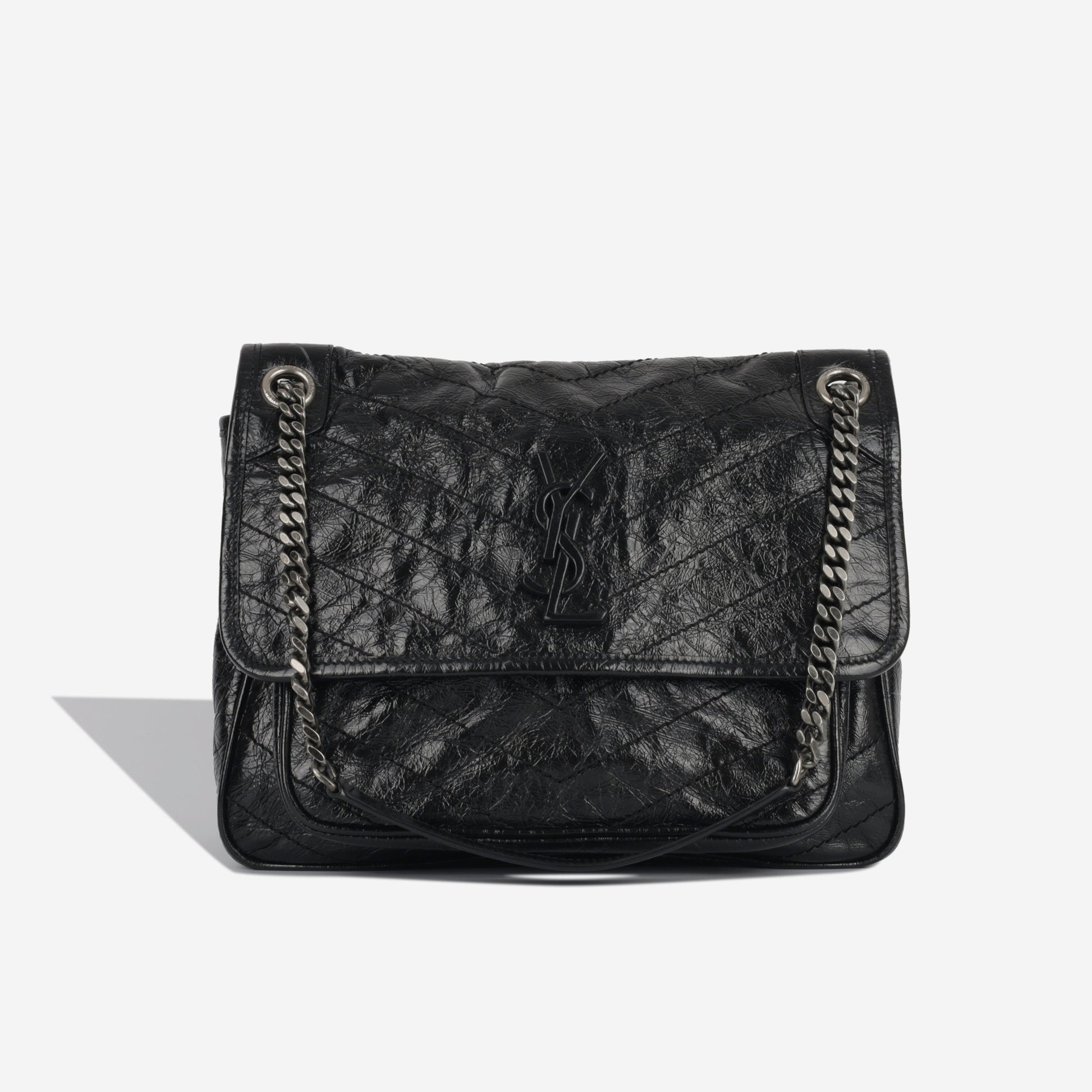 YSL Saint Laurent Niki Bag Medium Crossbody Bag Black Aged Calfskin