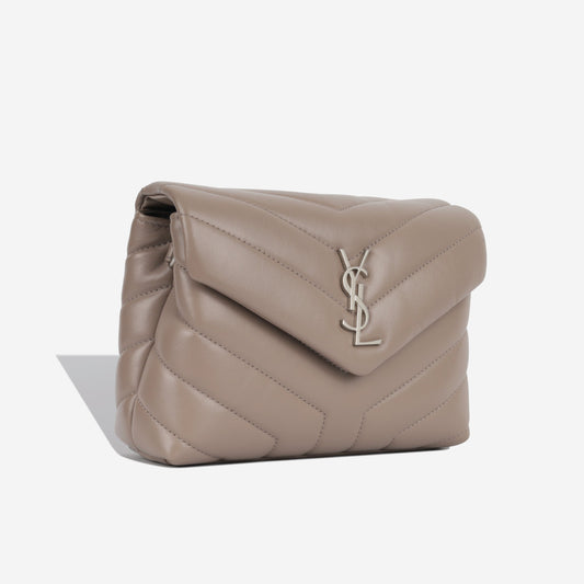 YSL Saint Laurent Loulou Bag Toy Crossbody Bag Taupe Calfskin Shw