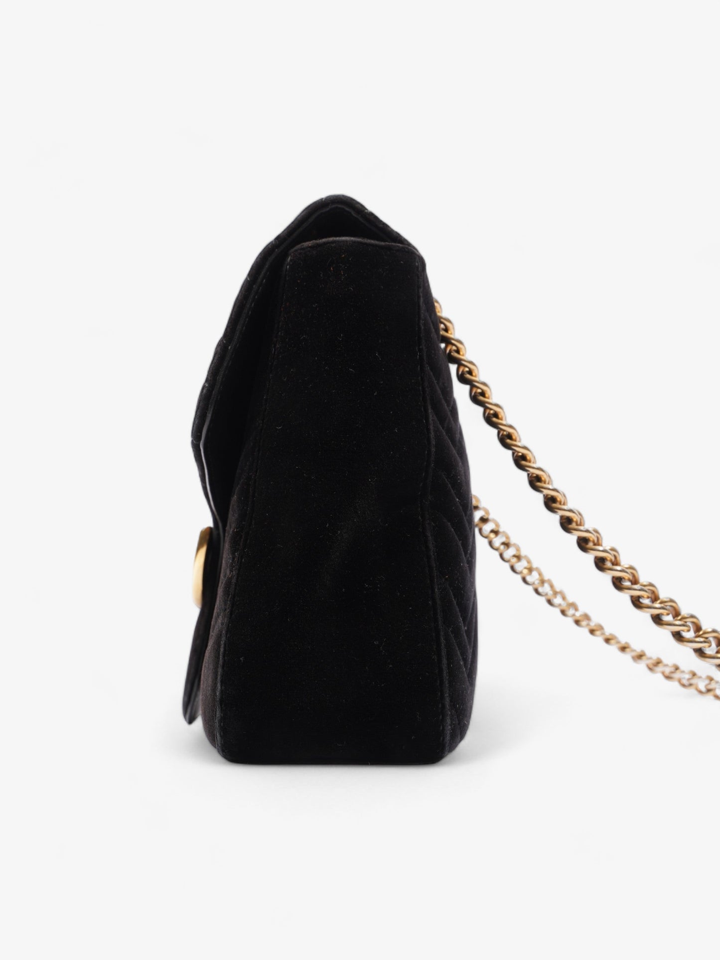 Gucci Marmont Velvet Shoulder Bag Black Medium