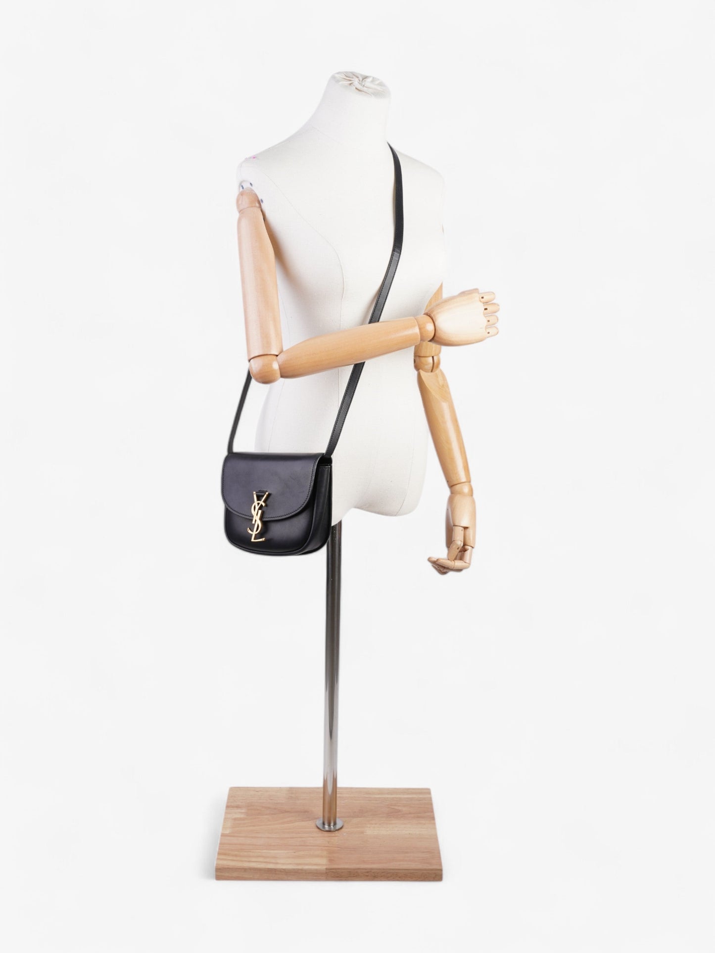 YSL Saint Laurent Kaia Calfskin Crossbody Bag Leather Black Small