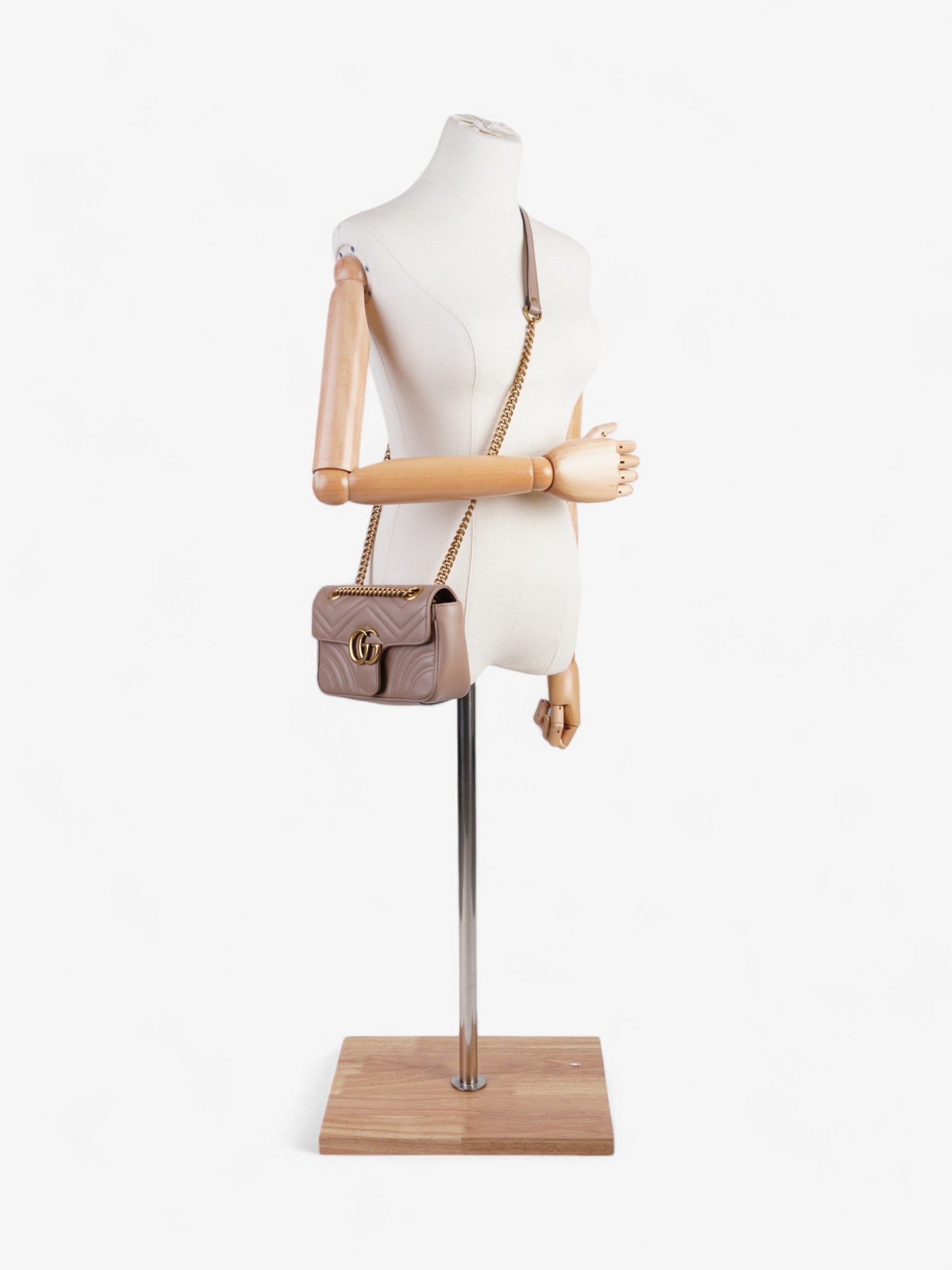 Gucci Marmont Dusty Mini Shoulder Bag Leather Matelasse
