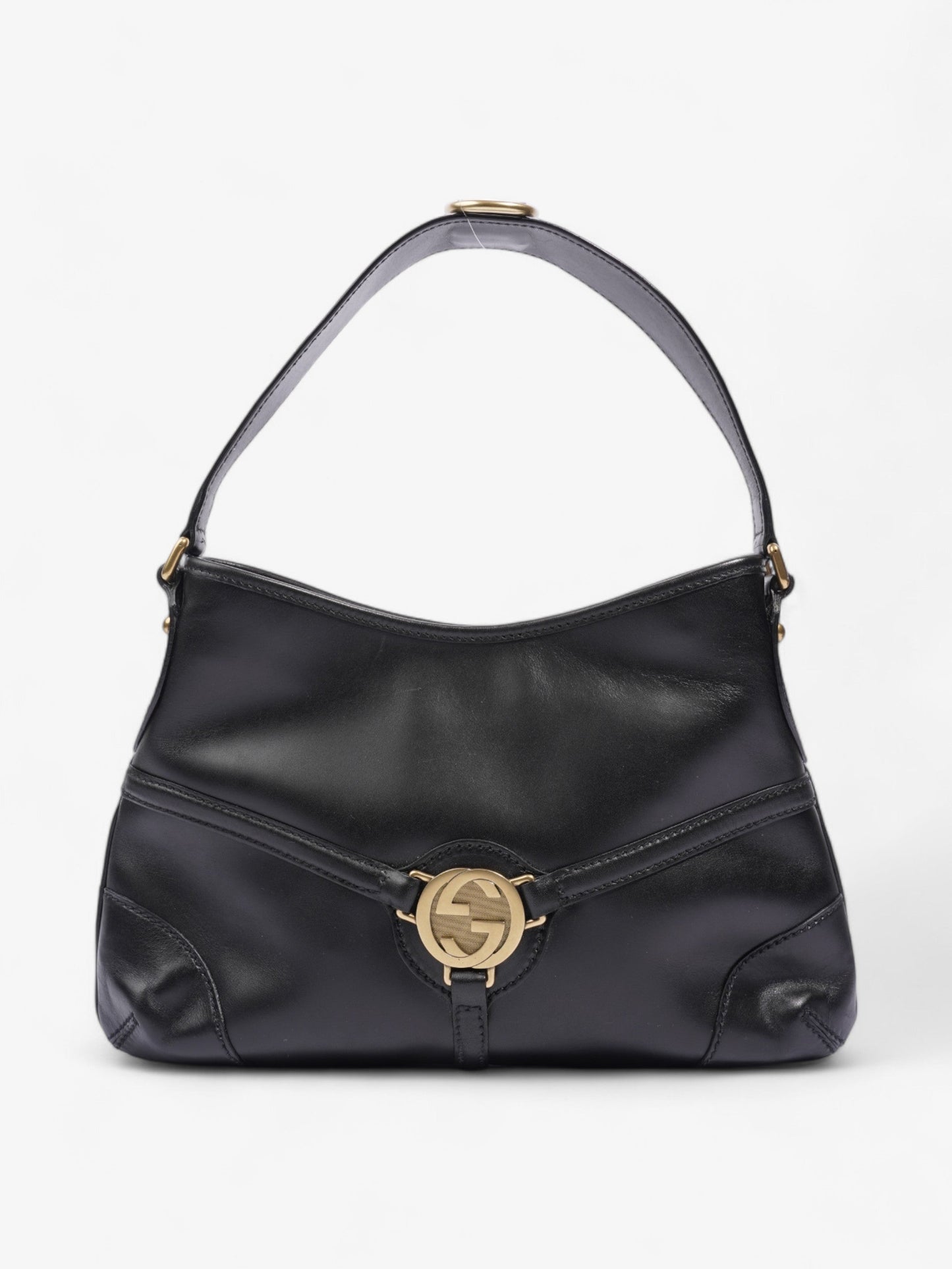 Gucci Reins Hobo Leather Black Shoulder Bag