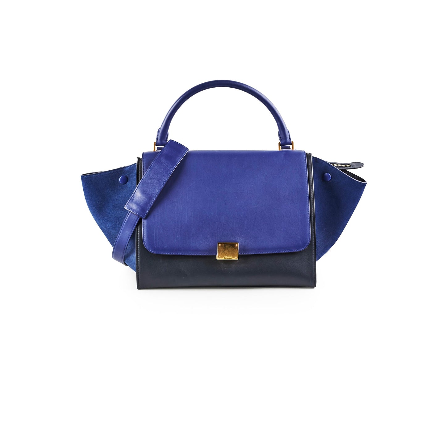 Luxury Trapeze Navy Handbag Blue Medium Travel Bag