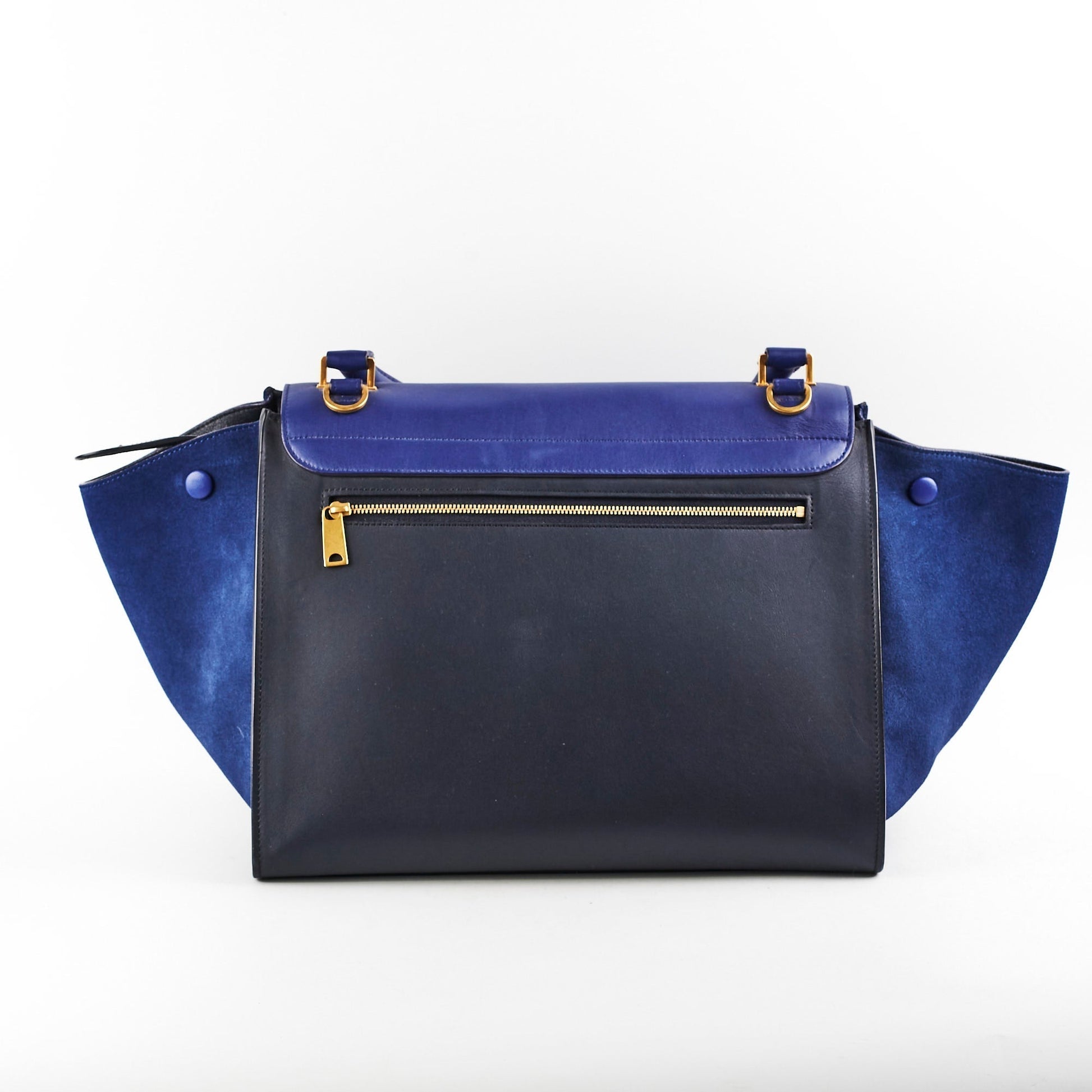 Luxury Trapeze Navy Handbag Blue Medium Travel Bag