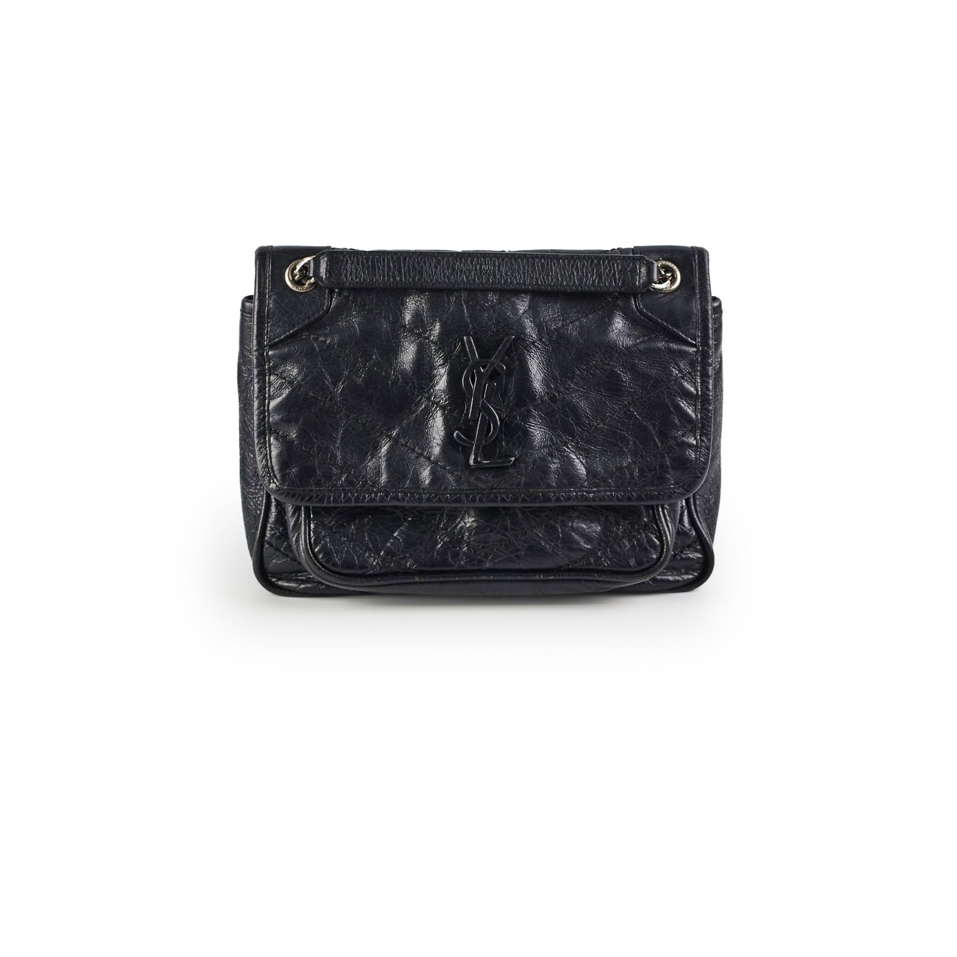 YSL Saint Laurent Niki Calfskin Bag Black Baby Travel Bag
