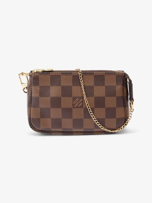Louis Vuitton Pochette Accessoires Ebene Coated Damier Canvas Coated Canvas Apparel Coated Canvas
