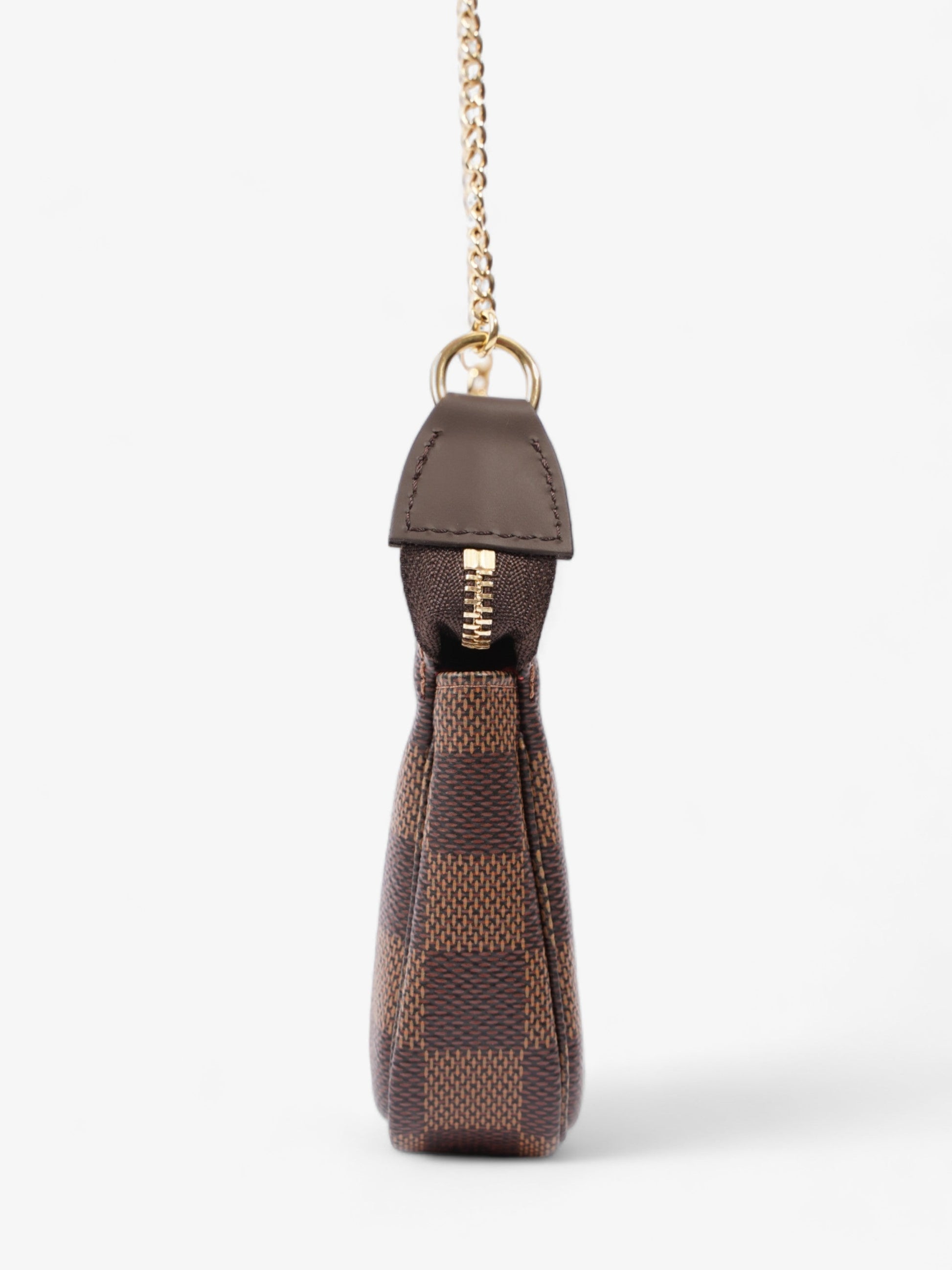 Louis Vuitton Pochette Accessoires Ebene Coated Damier Canvas Coated Canvas Apparel Coated Canvas