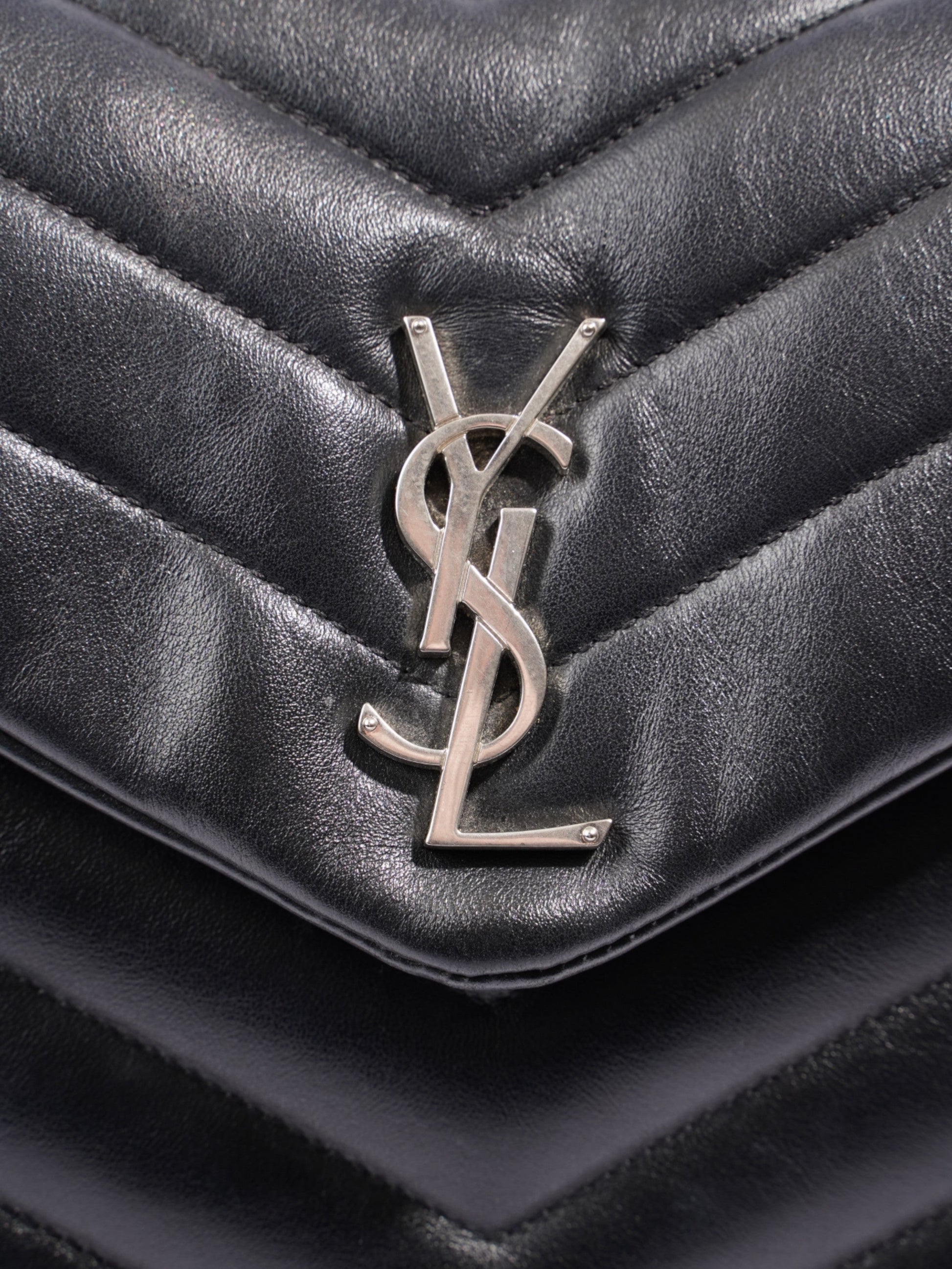 YSL Saint Laurent Backpack Leather Black