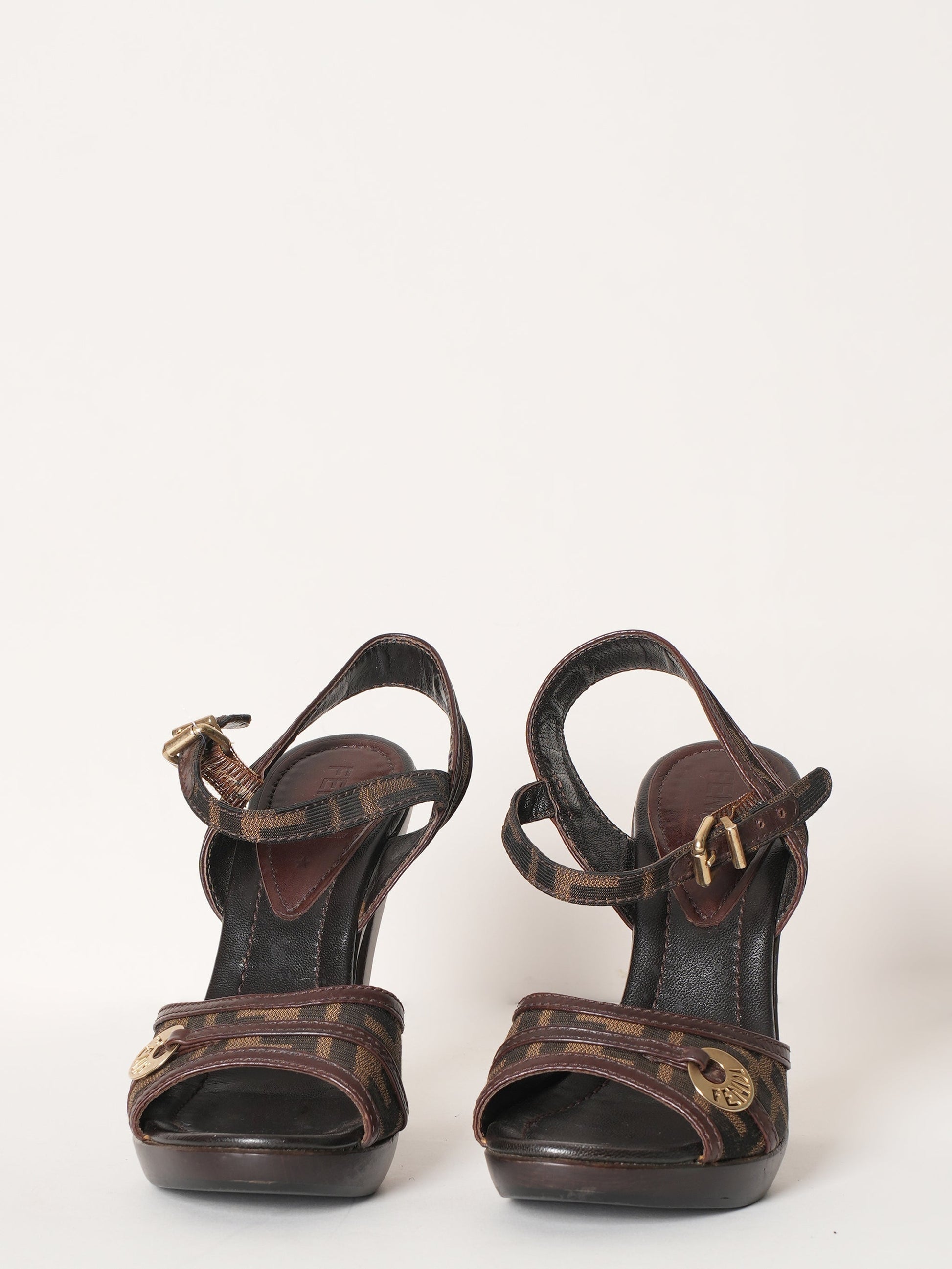 Fendi Shoe Zucca Canvas Brown Shoes