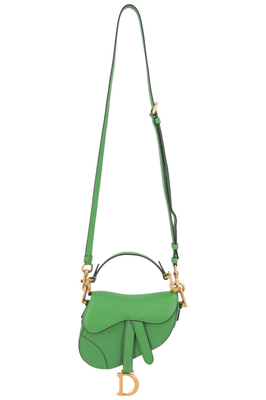 Dior Crossbody Bag Saddle Bag Green Micro